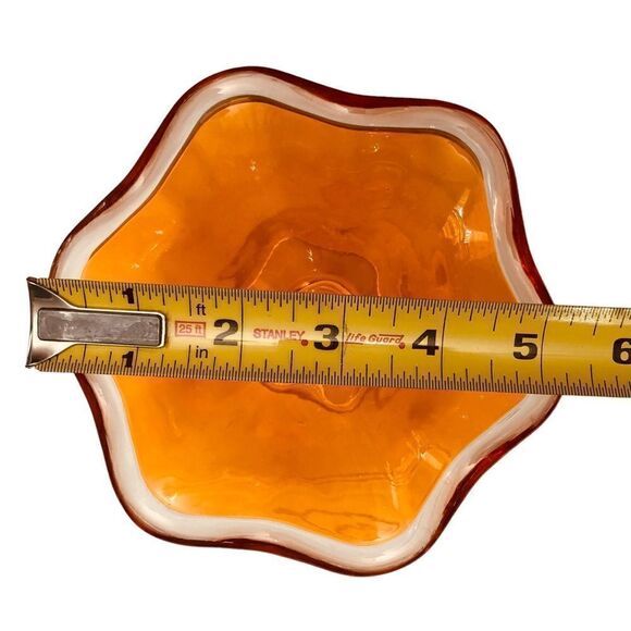 Set-6 Martini Margarita Dessert Ruffles Edges Hard Glass Plastic Outdoor/Indoor - Picture 8 of 9